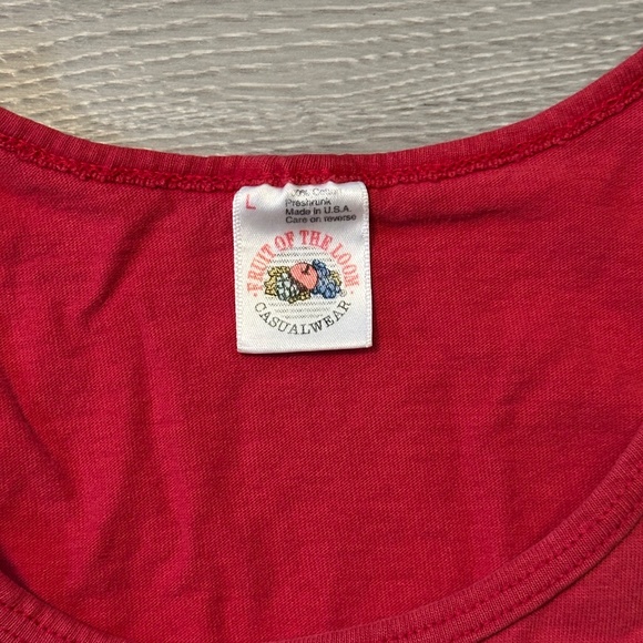 90s Vintage Fruit of the Loom Blank Tank Top Shirt - Picture 3 of 3